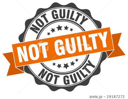 not guilty stamp. sign. seal 29187272