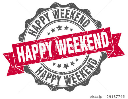 happy weekend stamp. sign. seal 29187746