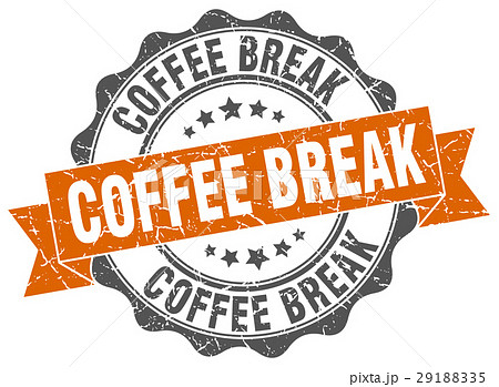 coffee break stamp. sign. seal 29188335