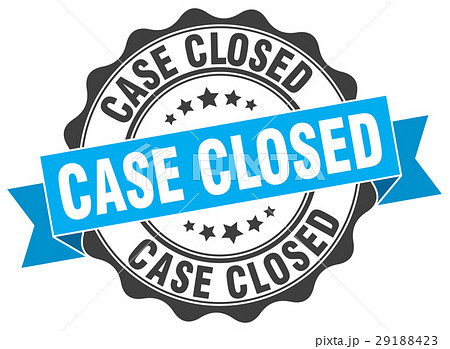 case closed stamp. sign. seal 29188423