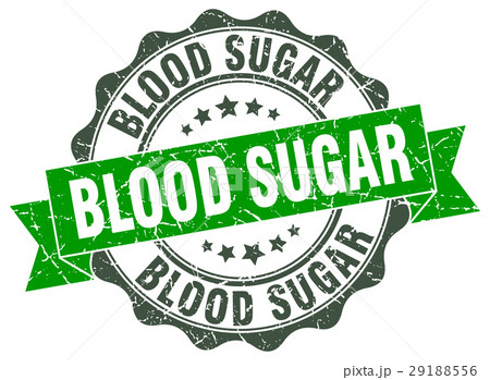 blood sugar stamp. sign. seal 29188556