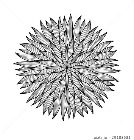 Mandala. Black and white round ornament. Vector Mandala. Black and white round ornament. Vector 29188681