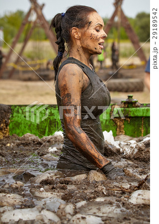 extrim race concept. Survival woman 29189542