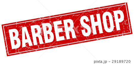 barber shop square stamp 29189720