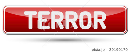 TERROR - Abstract beautiful button with text. TERROR - Abstract beautiful button with text. 29190170