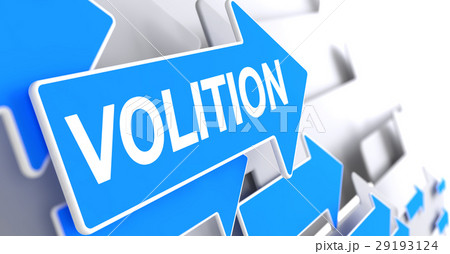 Volition - Text on the Blue Pointer. 3D. 29193124