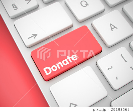 Donate - Text on the Red Keyboard Key. 3D. Donate - Text on the Red Keyboard Key. 3D. 29193565