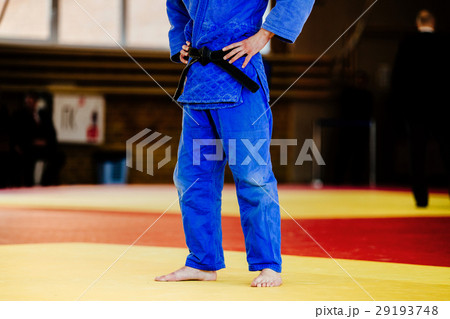 athlete judoka in blue kimono 29193748