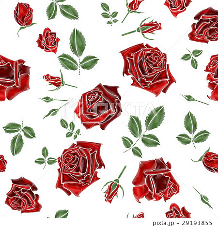 Seamless pattern of peonies on a black background 29193855