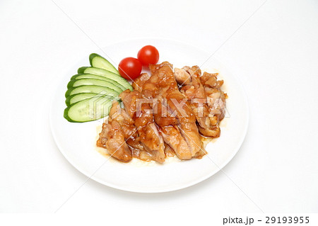 照り焼きチキン　白バック 29193955