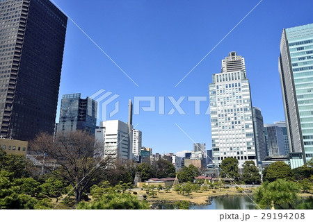 東京　都市風景　旧芝離宮恩賜庭園 29194208
