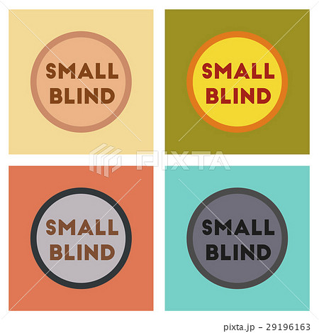 assembly flat icons poker small blind 29196163