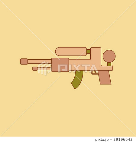 flat icon on background Kids toy water gun 29196642