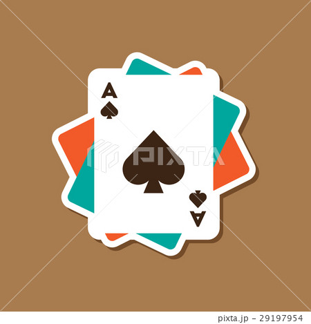 paper sticker on stylish background poker playing paper sticker on stylish background poker playing 29197954