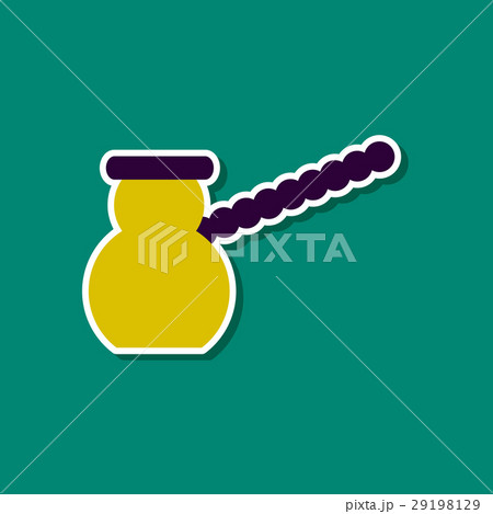 paper sticker on stylish background coffee turk 29198129