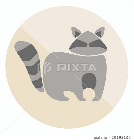 Excellent flat raccoon icon 29198136