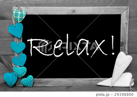 Black And White Blackbord, Turquoise Hearts, Relax 29198800