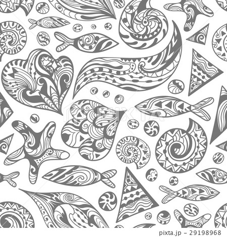 Vector Sketch Sea Pattern 29198968