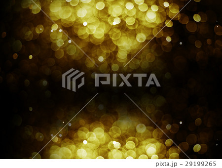 Bokeh light gold color black background 29199265