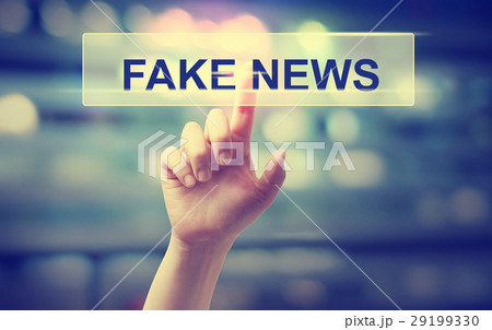 Fake News concept with hand 29199330