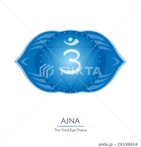 Ajna. Chakra vector illustration. Ajna. Chakra vector illustration. 29199834