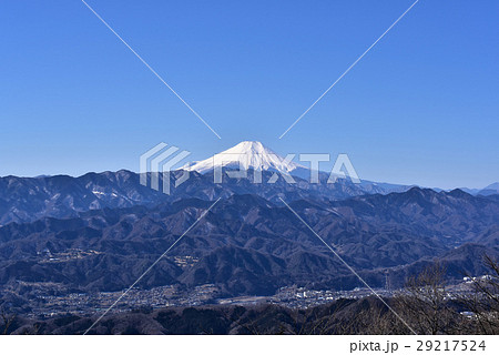 陣馬山より富士山冬の朝景 29217524