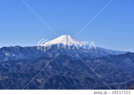 陣馬山より富士山冬の朝景 29217525