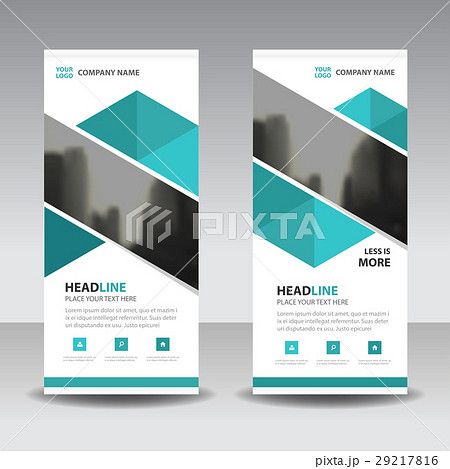 Blue triangle Business Roll Up Banner template Blue triangle Business Roll Up Banner template 29217816