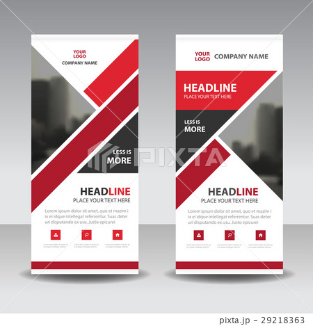 red triangle Business Roll Up Banner flat template red triangle Business Roll Up Banner flat template 29218363
