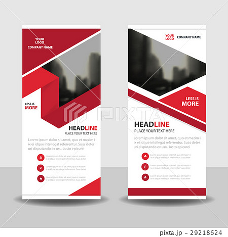red label Business Roll Up Banner flat template 29218624