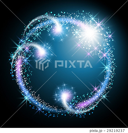 Salute and firework. Round frame. 29219237