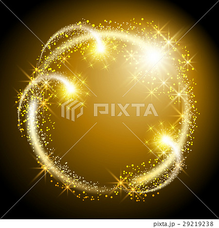 Salute and firework. Round frame. 29219238