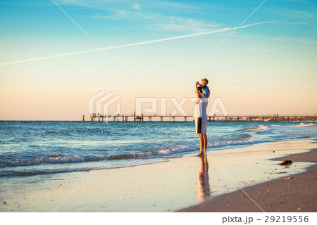 Father and son piggyback 29219556