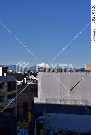 国立駅より富士山冬の朝景 29220126
