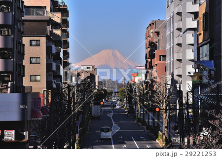 東久留米駅前より富士山冬の朝景 東久留米駅前より富士山冬の朝景 29221253