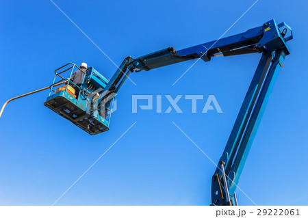 technician repairing street light by boom lift technician repairing street light by boom lift 29222061