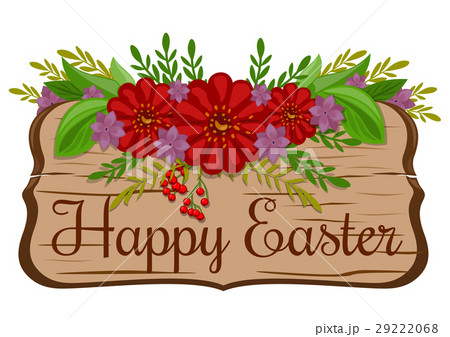 Board with greeting inscription - Happy Easter 29222068