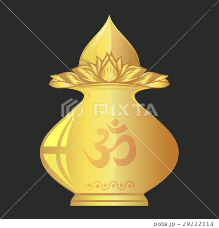 Kalasha also kalash or kalasa. Indian ritual pot Kalasha also kalash or kalasa. Indian ritual pot 29222113