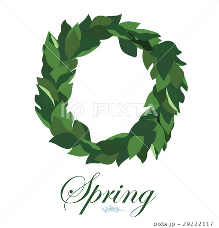 Floral wreath of leaves of Lily of the valley 29222117