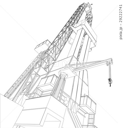 Oil rig. Detailed vector illustration 29222741