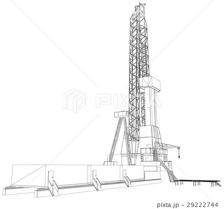 Oil rig. Detailed vector illustration 29222744