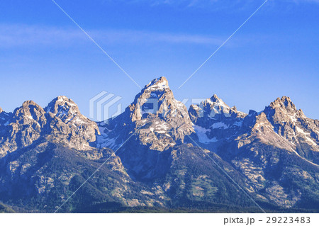 Grand Teton on sunny day,Grand Teton,Wyoming,usa. 29223483
