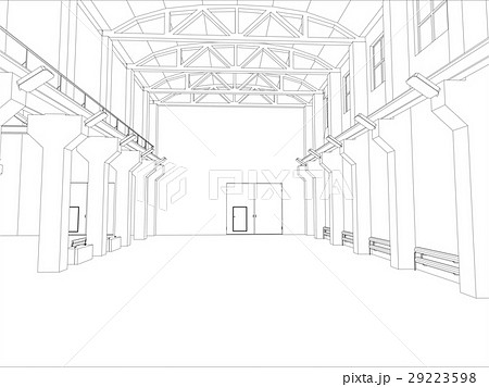 Factory environment. Wire-frame 29223598