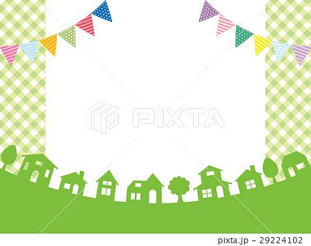 街並みとガーランドの背景素材 29224102