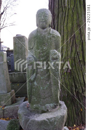 信州の文化財　守屋貞治の祖父　守屋貞七の石仏　地蔵菩薩立像　正面（駒ケ根市上穂安楽寺） 29225381