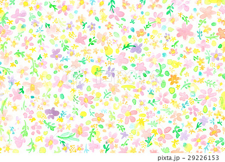 背景素材 水彩 花柄のイラスト素材 29226153 Pixta