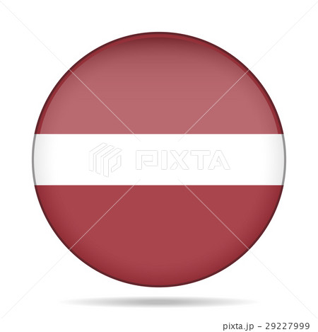 Flag of Latvia. Shiny round button.