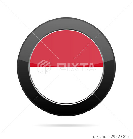 Flag of Monaco. Shiny black round button. Flag of Monaco. Shiny black round button. 29228015