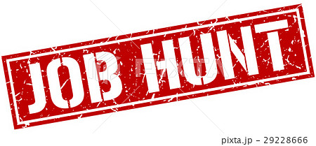 job hunt square grunge stamp 29228666