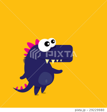 Vector cartoon funny dragon. Cartoon Dinosaur. 29229980